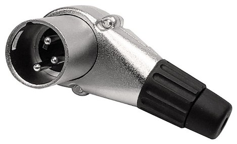 Conector XLR Macho Angulado 90°