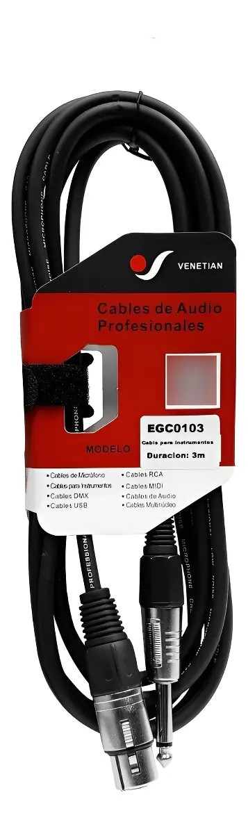Cable Instrumento XLR Hembra a Plug Mono