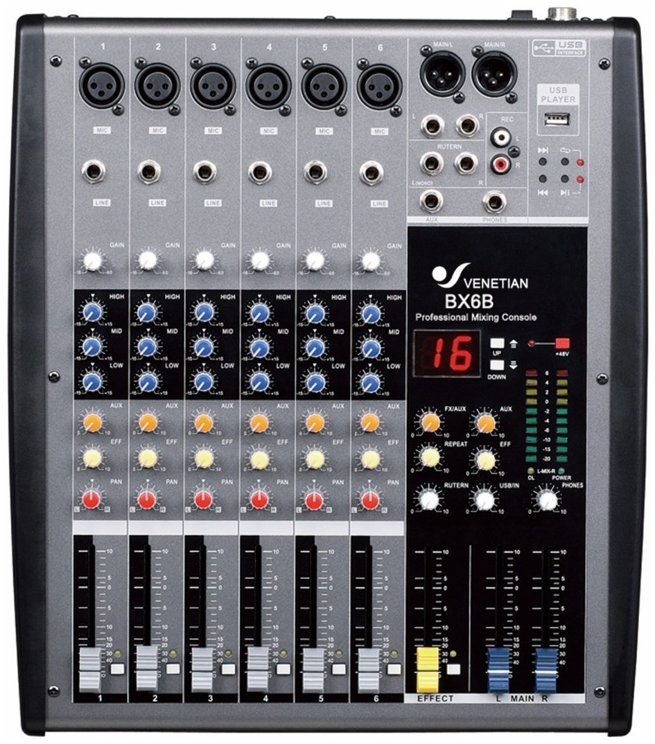 Consola de Audio Mixer 6 Canales