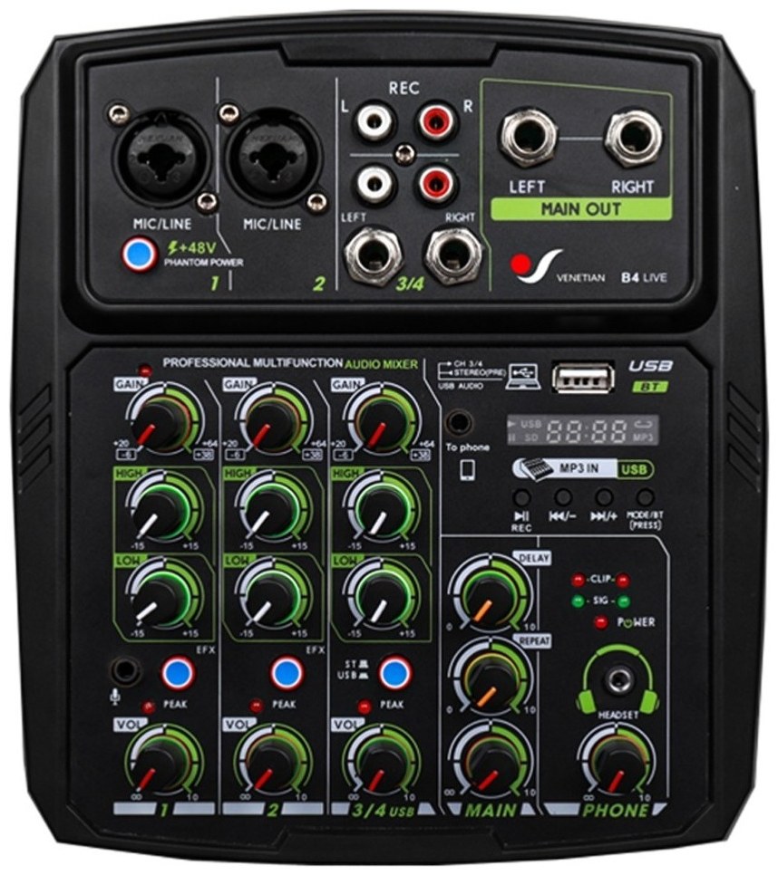 Consola Mezcladora USB y Bluetooth